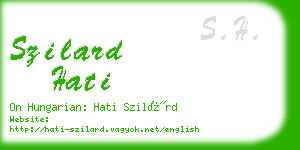 szilard hati business card